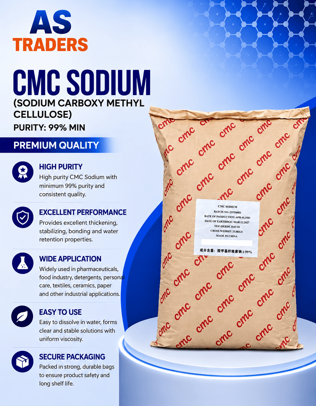 AS Traders CMC Sodium product presentation