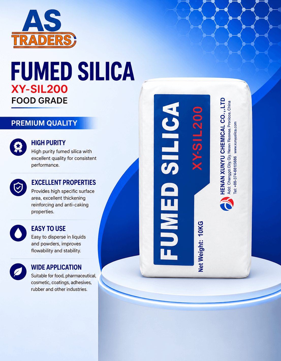 AS Traders Fumed Silica XY-SIL200 product presentation