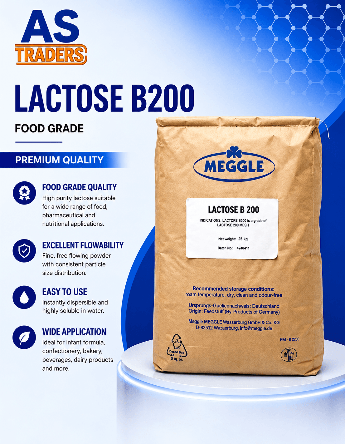 AS Traders Lactose B200 product presentation