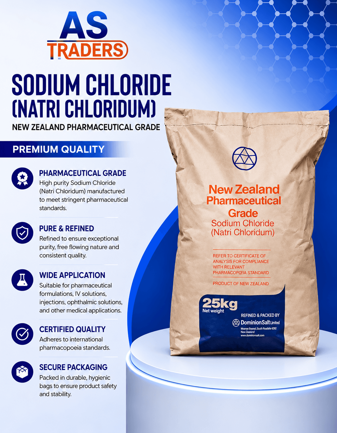 AS Traders Sodium Chloride — New Zealand product presentation