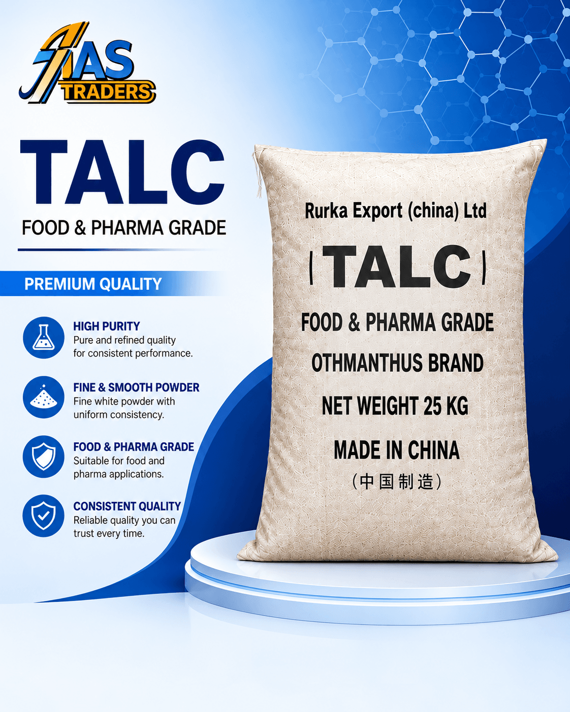 AS Traders Talc product presentation