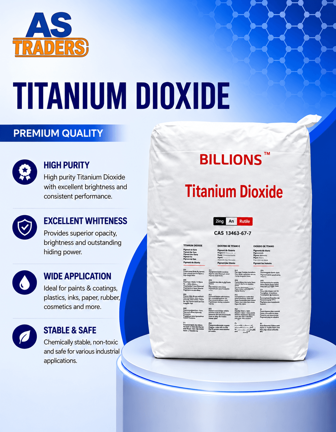 AS Traders Titanium Dioxide product presentation